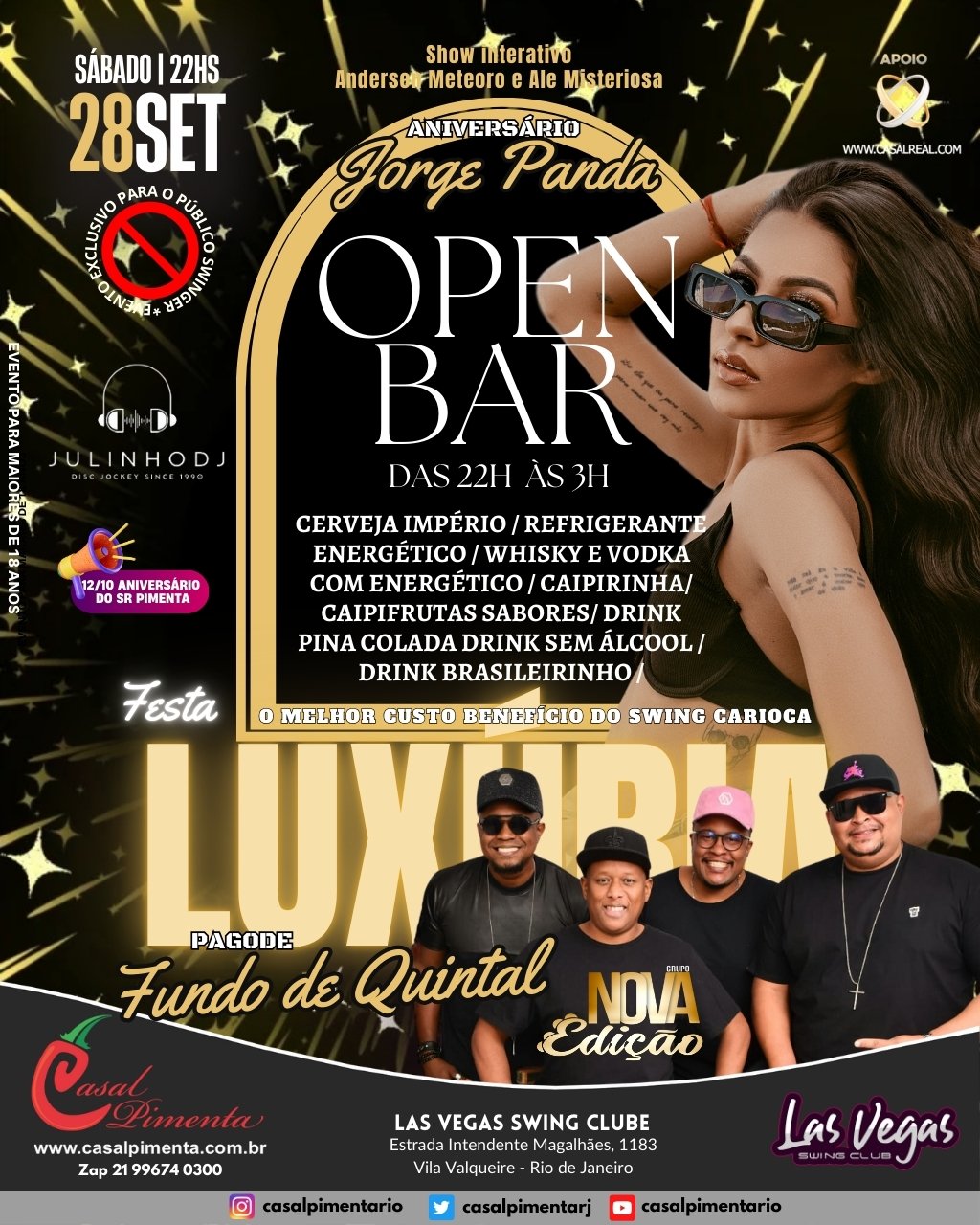 28/09 Festa Luxúria Open bar